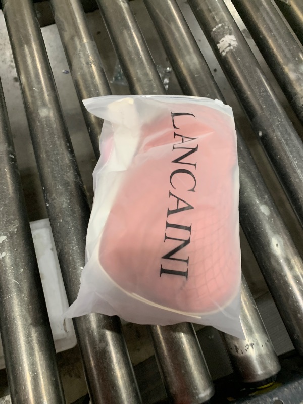Photo 1 of LANCAINI Pastel Bob Wigs with Bangs for Women Loose Wavy Wig Pastel Wavy Shoulder Length Bob Synthetic Cosplay Wig for Girl Colorful Costume Wigs (Pink)