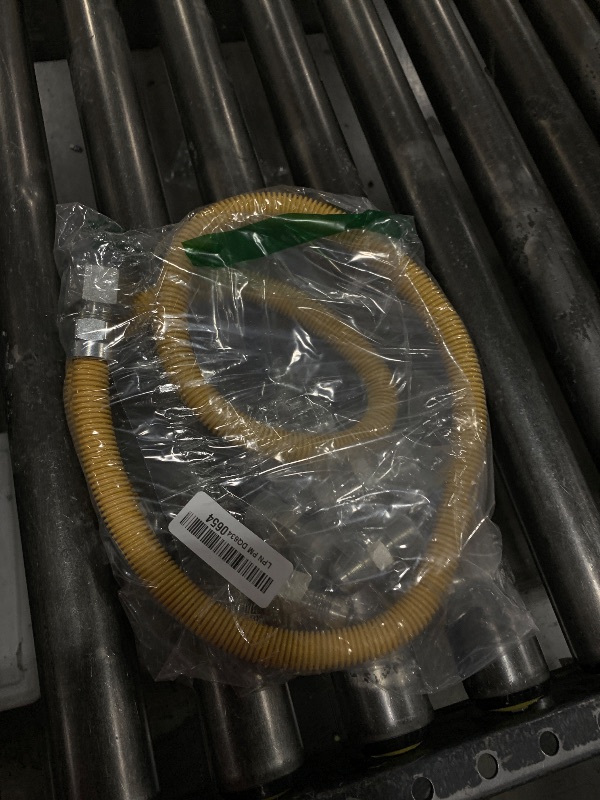Photo 1 of AMI PARTS 48" Flexible Gas Line Kit Yellow Coated, Gas Hose Connector Kit for Dryer, Stove, Water Heater,5/8" OD(1/2" ID) Stainless Steel Gas Line with Connector 1/2" MIP &1/2"FIP & 3/4"MIP Fitting