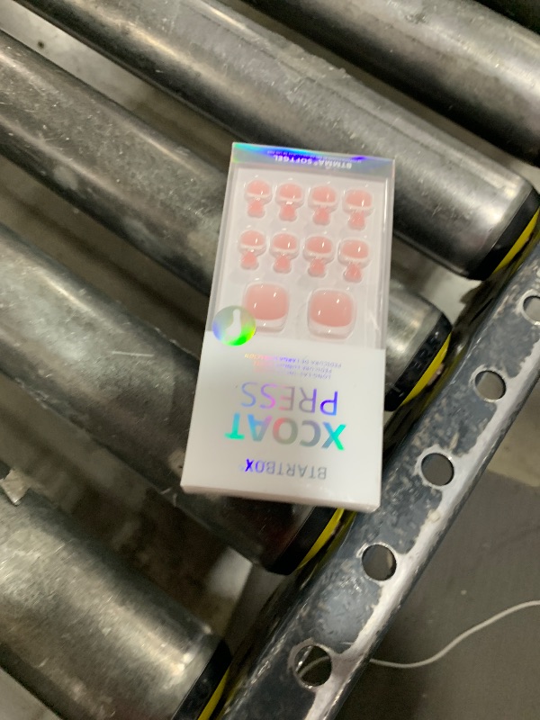 Photo 1 of BTArtbox Press on Toenails Short, White French Tips Toenail Press Ons Square for Women, Light Weight Press on Toe Nails with Glue, Fake Toenails in 16 Sizes- 32 Toenails Kit, Timeless Grace