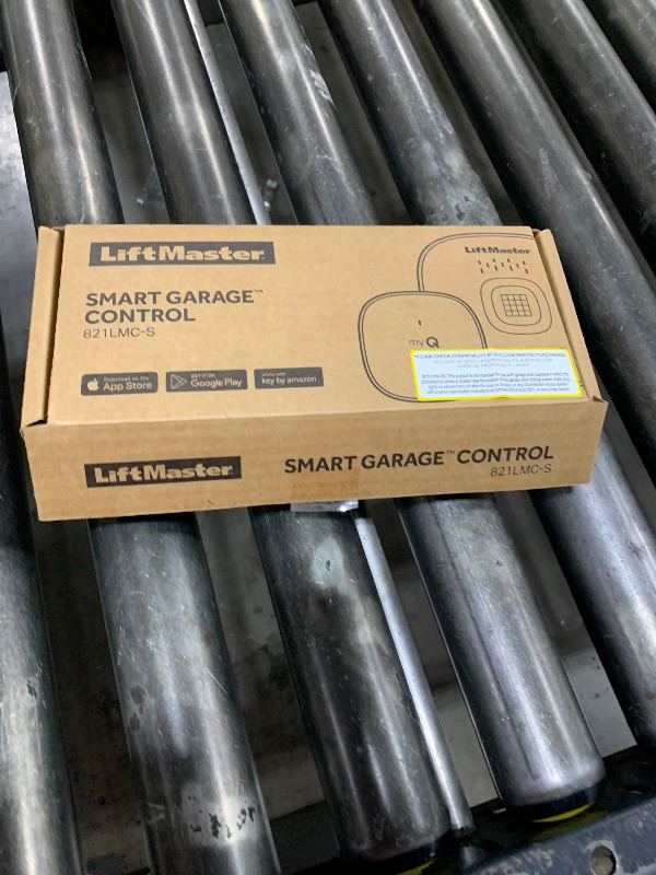Photo 1 of Liftmaster myQ Smart Garage Control - Wireless Garage Hub and Sensor with WiFi & Bluetooth - Smartphone Controlled, 821LMC-S, White