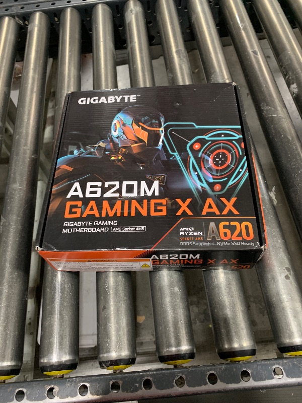 Photo 1 of GIGABYTE A620M Gaming X AX (Rev. 1.1) AM5 LGA 1718 AMD A620 M-ATX, DDR5, PCIe 4.0 M.2, PCIe 4.0, USB 3.2 Gen1x2 Type-C, Wi-Fi 6E, Realtek 1GbE LAN, Q-Flash Plus, PCIe EZ-Latch