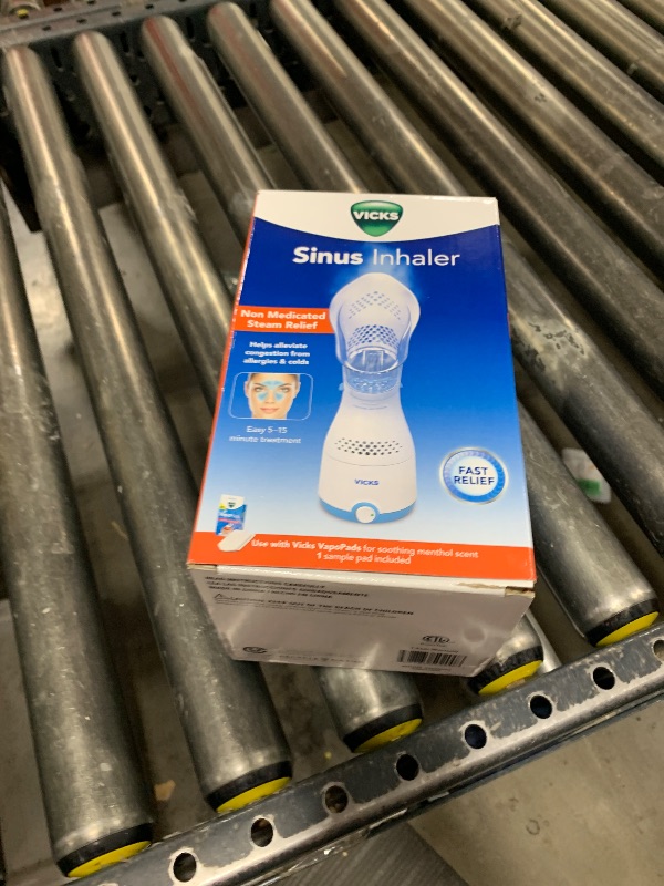 Photo 1 of Vicks Sinus Inhaler - Non-Medicated Steam Relief for Allergies, Congestion, Cough & Colds, Vocal Steamer, Soothes Nasal & Throat Passages, Works with VapoPads (1 Included), FSA & HSA Eligible