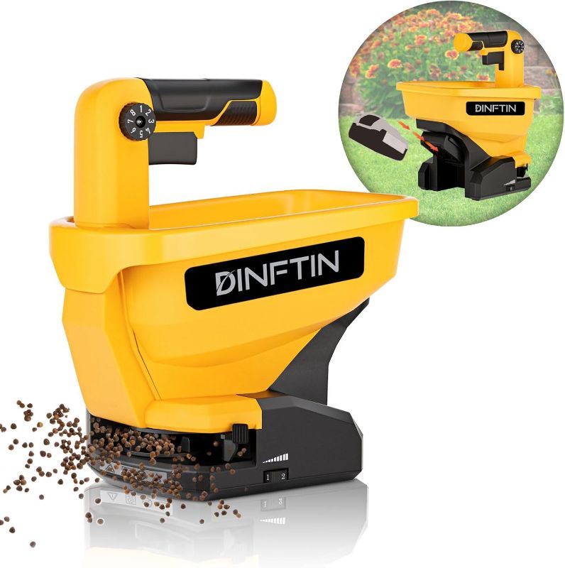 Photo 1 of Battery Operated Spreader Compatible for Dewalt 20V/60V Li-ion Battery, Seed Spreader Handheld Available Year-Round, Grass Seeds, Rock Salt and De-icer Out-Doors (Battery not Included)
