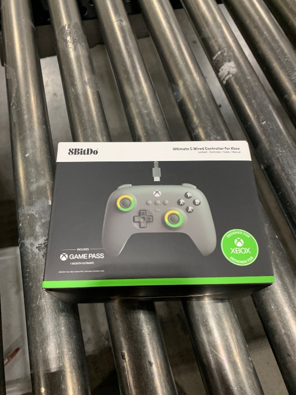 Photo 1 of 8Bitdo Ultimate C Wired Controller for Xbox with Hall Effect Joysticks and Triggers, RGB Lighting Fire Ring, Compatible with Xbox Series X|S, Xbox One, Windows 10/11- Officially Licensed (Dark Green)