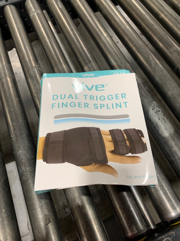 Photo 1 of Vive  Finger Splint - 2 Finger Brace for Middle, Index, Pinky, or Ring Fingers - Adjustable Hand and Wrist Support - Straightening Immobilizer for Broken Fingers, Arthritis, and Contractures