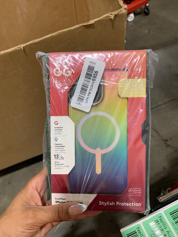 Photo 1 of ZAGG Milan Snap Case for iPhone 16 Pro Max - Color Changing Finish, MagSafe & Wireless Charging Compatible, 13ft Drop Protection, Graphene Reinforced, Eco-Friendly, Matte Iridescent