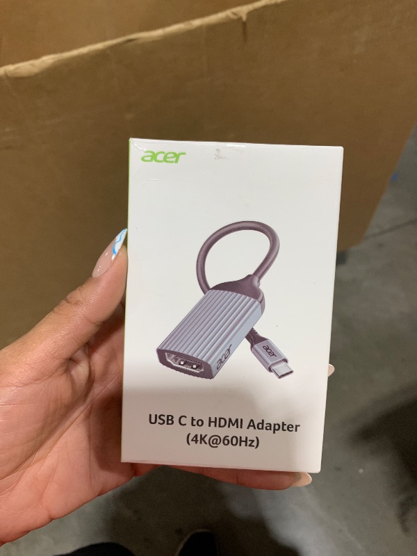 Photo 1 of acer USB-C to HDMI Adapter 4K@60Hz, (High Speed, Thunderbolt 3/4) Type C to HDMI Converter Compatible with MacBook Pro/Air, iPhone 16 15 Pro/Max, iPad Pro/Air, Surface, Dell XPS, Chromebook and More