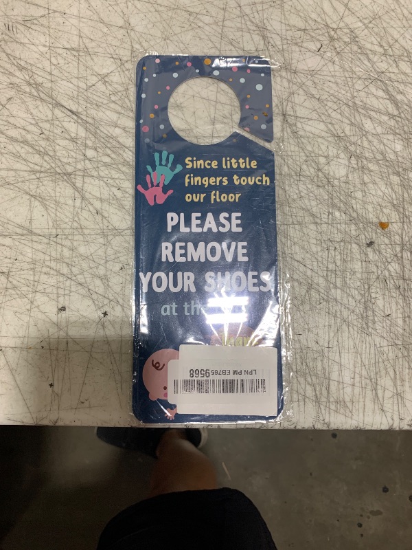Photo 1 of Funplus Baby Sleeping Sign - Do Not Knock or Ring - Plastic Door Knob Hanger Sign