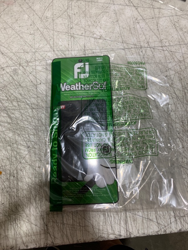 Photo 1 of FootJoy Men's WeatherSof Golf Glove, Black, Small, Worn on Left Hand