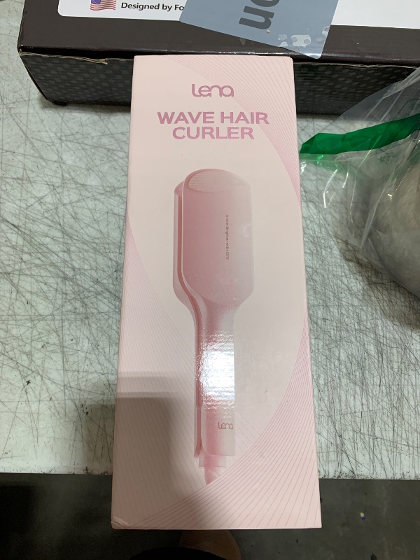 Photo 1 of Waver Curling Iron LENA S12 Beach Waver Curling Wand, Hair Tool with 2 Barrels, Anti-Scald Protection, Adjustable Time & Temps, Dual Voltage, Titanium Coating for Effortless, Long-Lasting Waves