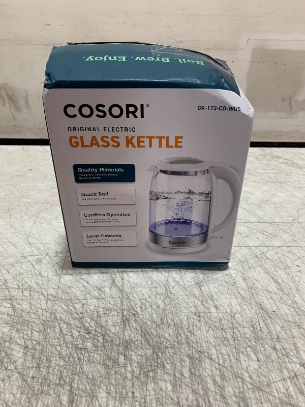 Photo 1 of Cosori Electric Kettle, No Plastic Filter & Spout, Stainless Steel Inner Lid, Tea Kettle & Hot Water Boiler For Coffee & Tea, Water Heater & Teapot, Automatic Shut Off, White, 1.7L/1500W