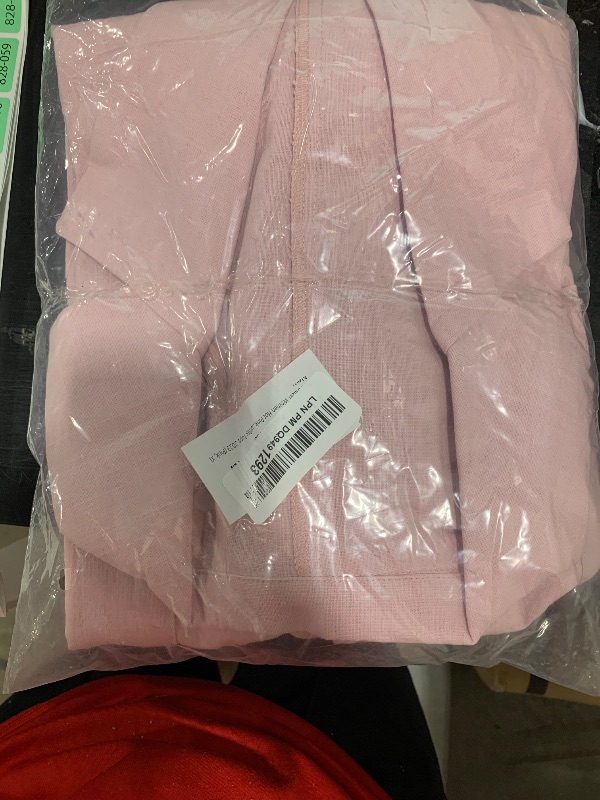 Photo 1 of Pink Blazer Women Hot Pink Jacket Casual Cotton Linen Summer Lightweight Blazer Fall Clothes Outfits Tops 2023 (Pink, XL)