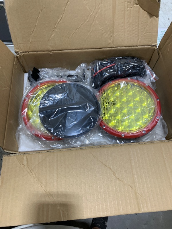 Photo 1 of BANSIT 7 Inch Round LED Offroad Lights Red 2pcs 210W 32000LM LED Off Road Lights Super Bright Off Road Lights Driving Lights Amber Offroad Lights with Wiring Harness 12V 24V