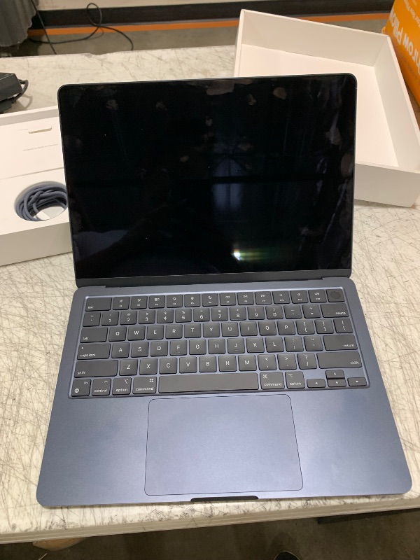 Photo 1 of Apple 2022 MacBook Air Laptop with M2 chip: Built for Apple Intelligence, 13.6-inch Liquid Retina Display, 16GB RAM, 256GB SSD Storage, Backlit Keyboard, 1080p FaceTime HD Camera; Midnight