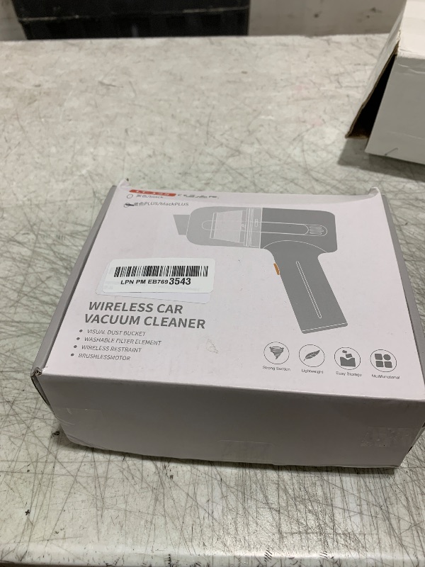 Photo 1 of WANTERONG Car Vacuum Portable Cordless - Handheld Vacuum Cordless Rechargeable 12000PA with Brushless Motor, 3 in 1 Hand Held Mini Vacuum Cleaner & Air Duster for Car, Home, Office, Keyboard, Black