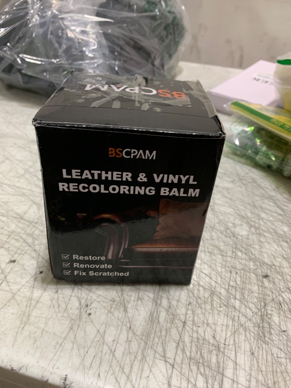 Photo 1 of BSCPAM Dark Gray Leather Recoloring Balm,Leather Couch Scratch/Stain Remover,Leather Repair kit for Vinyl Furniture and Car Interior,Leather Dye Paint for Scratched and Faded Leather Couches