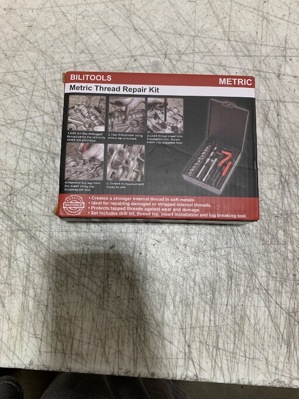 Photo 1 of BILITOOLS M5x0.8 Thread Repair Kit, HSS Drill Helicoil Repair Kit Metric