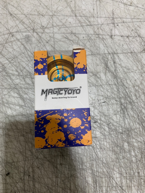 Photo 1 of MAGICYOYO N11 Professional Unresponsive Alloy Yoyo Dual Purpose Trick Yo Yo with Responsive Bearing Kit + Bag + Glove +12 Strings - Golden Blue