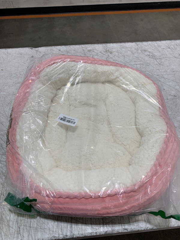 Photo 1 of Zerbuger 20in Washable Cat Beds for Indoor Cats - Round Donut Pet Bed for Cats, Small Dogs, Puppy, Kitten - Anti-Slip Bottom, Calming Bed Gift - Pink