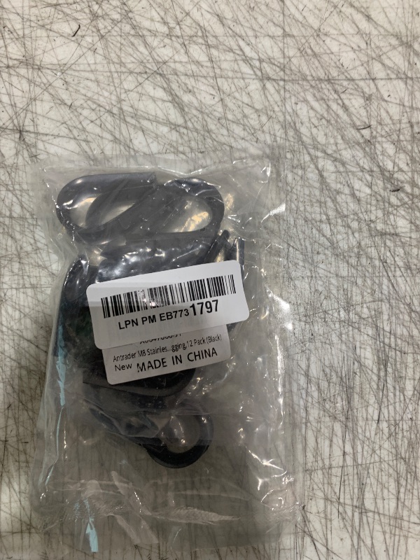 Photo 1 of Antrader M8 Stainless Steel Thimble for 5/16" Diameter Wire Rope Cable Thimbles Rigging,12 Pack (Black)