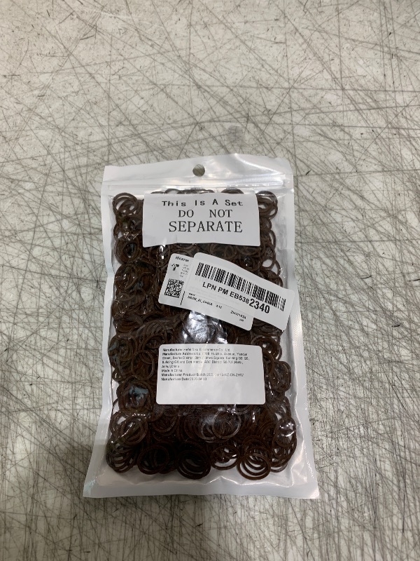 Photo 1 of 1000 Mini Rubber Bands Soft Elastic Bands for Kid Hair Braids Hair (Dark Brown)