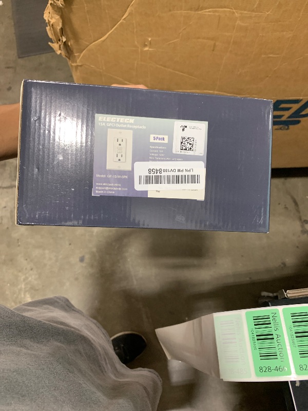 Photo 1 of ELECTECK 5 Pack GFCI Outlets 15 Amp, Non-Tamper Resistant, Decor GFI Receptacles with LED Indicator, Ground Fault Circuit Interrupter, Wallplate Included, ETL Listed, White