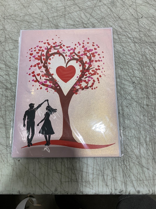 Photo 1 of Pop Up Anniversary Card, 3D Love Tree Hearts Couple Wedding Card for Her, Wife, Husband, Him, Couple; Ideal Gift for Wedding, Romantic Birthday, Anniversary, Valentines, Mothers Day, 6x8 inch
