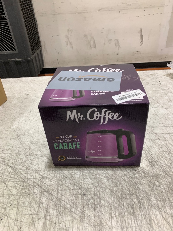 Photo 1 of Mr. Coffee 12-Cup Replacement Carafe – Compatible with Mr. Coffee 12 Cup Machines, Glass Pot with Black Handle