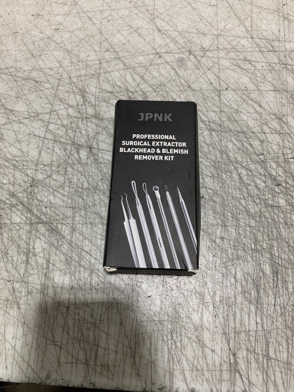 Photo 1 of JPNK Blackhead Remover Tool Comedones Extractor Acne Removal Kit for Blemish, Whitehead Popping, 6 Pcs Zit Removing for Nose Face Tools with a Leather Bag