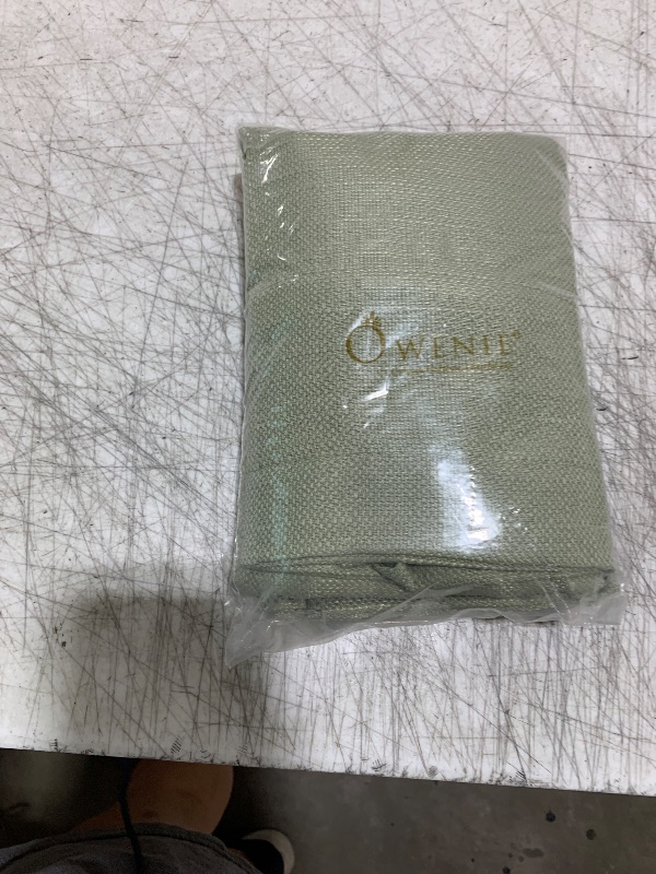 Photo 1 of OWENIE Bob 2 Panels Sage Green Kitchen Curtains Sets for Windows 36 Inch Length, Faux Linen Textured Short Cafe Curtains Tiers for Kitchen, Rod Pocket Small Window Drapes for Bathroom, 30Wx36L Inch