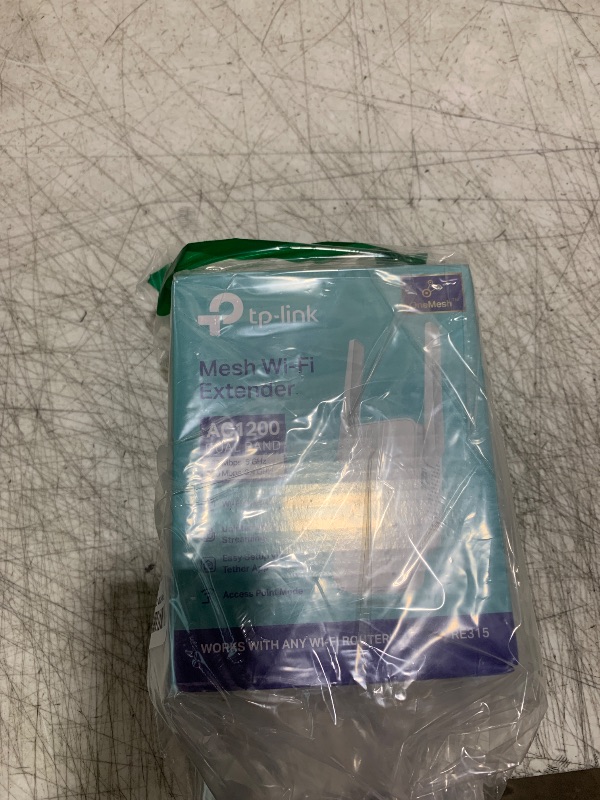 Photo 1 of TP-Link AC1200 WiFi Extender, 2025 Wirecutter Best WiFi Extender, 1.2Gbps home signal booster, Dual Band 5GHz/2.4GHz, Up to 1600 Sq.ft and 32 Devices, EasyMesh Compatible, One Ethernet Port (RE315)