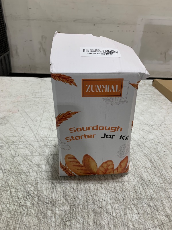 Photo 1 of zunmial Sourdough Starter Jar, Sourdough Starter Kit with Date Marked Feeding Band, Thermometer, Cloth Cover & Metal Lid, Reusable Sourdough Bread Baking Supplies, Home Baking Supplies
