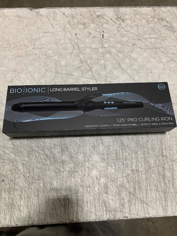 Photo 1 of Bio Ionic Long Barrel Styler, 1.25" Curling Iron with Moisture Heat Technology & NanoIonic MX, 2" Longer Barrel Hair Curler, Versatile Curling Wand