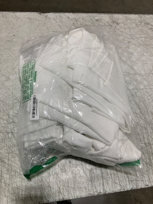 Photo 1 of jinchan White Linen Textured Curtains 84 Inches Long 2 Panels Sets for Living Room Grommet Top Light Filtering Window Drapes for Bedroom