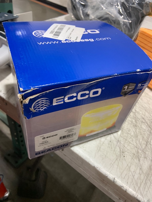 Photo 1 of ECCO 7945A LED Beacon: Pulse II, Low Profile, 12-48VDC, 11 Flash Patterns, Amber
