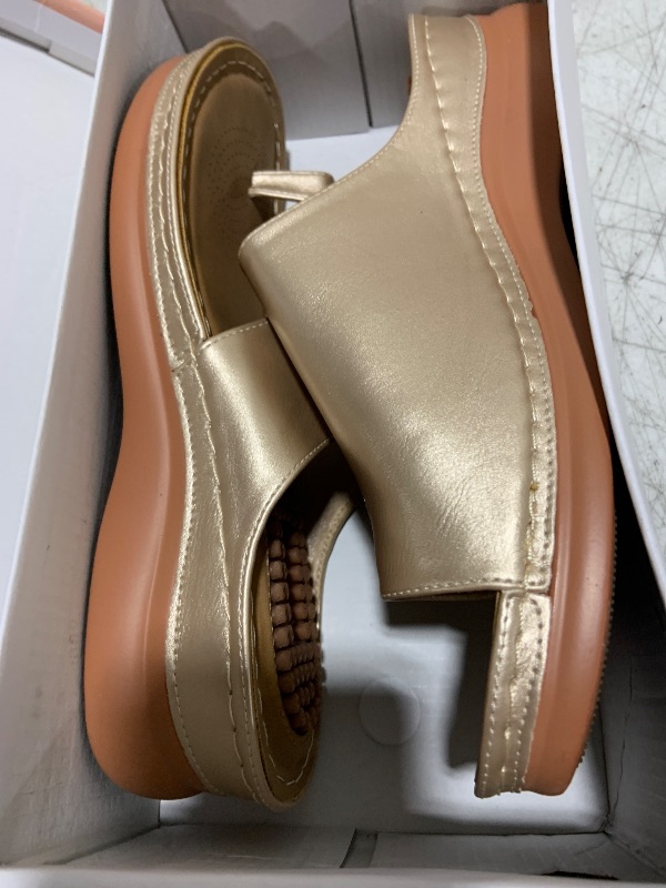 Photo 1 of Aomigoct Sandals for Women Wedge Shoes: Comfortable Orthopedic Sandals Womens Dressy Summer Flip Flops Casual Walking Wedges 41