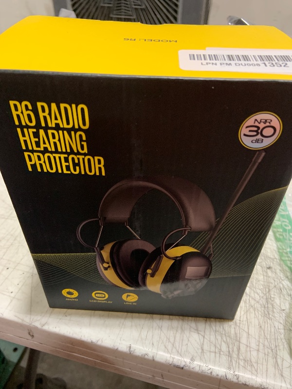 Photo 1 of Upgraded 5.4 Bluetooth Hearing Protection AM/FM Radio Headphones, 30dB SNR Safety Earmuffs, Rechargeable, Ear Protection for Mowing, Workshops, and Snowblowing