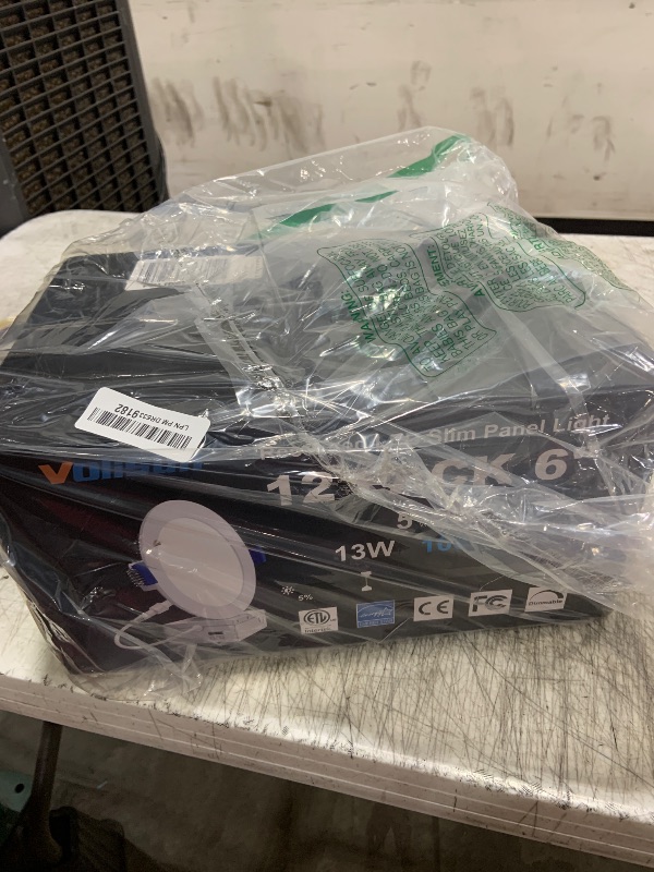 Photo 1 of VOLISUN 12 Pack 6 inch Recessed Lighting, 5CCT LED Recessed Light with Junction Box, 2700K-5000K Selectable, 13W Eqv 120W, 1080LM Dimmable Canless Wafer Downlight, LED Ceiling Light ETL Certificated