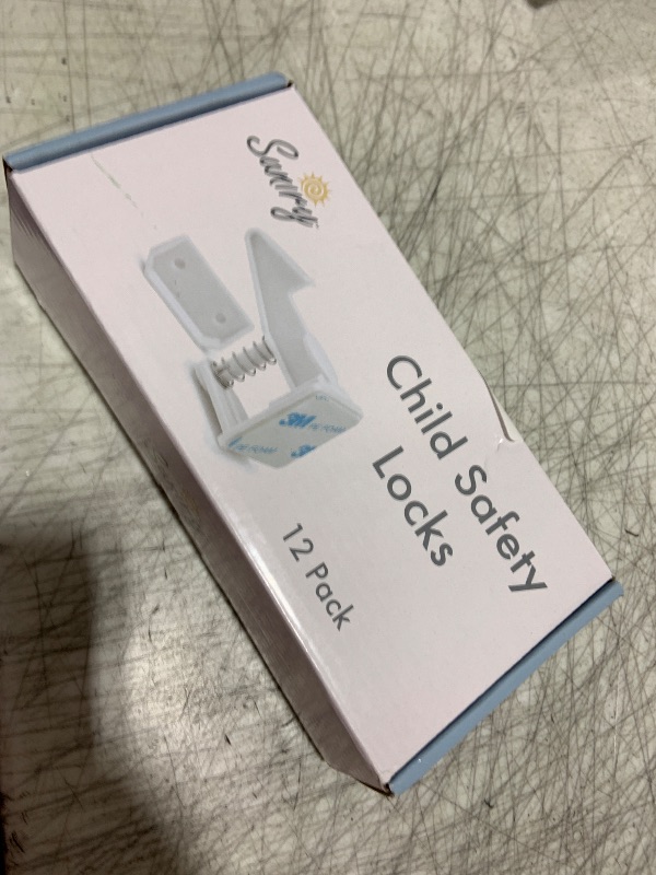 Photo 1 of 12 Pack Cabinet Locks Child Safety | Baby Safety Cabinet Locks NO Drilling 3M Adhesive Baby Proof Drawer Lock Child proofing cabinets latches for Kids Latch for Drawers & Door Child Safety Locks