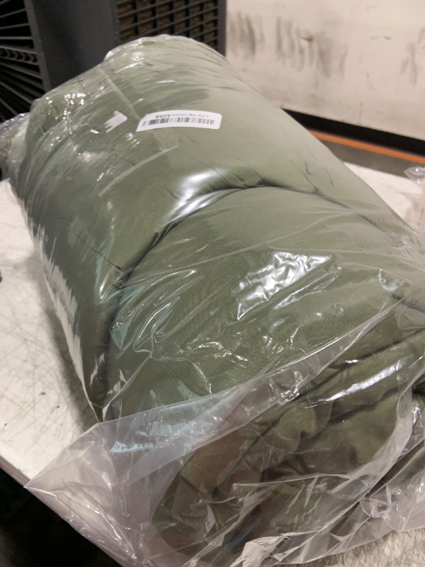Photo 1 of Litanika Oversized King Comforter 128x120, 3 Pieces Olive Green Lightweight Solid Bedding Comforter Set, All Season Fluffy Bed Set (1 Comforter & 2 Pillowcases)