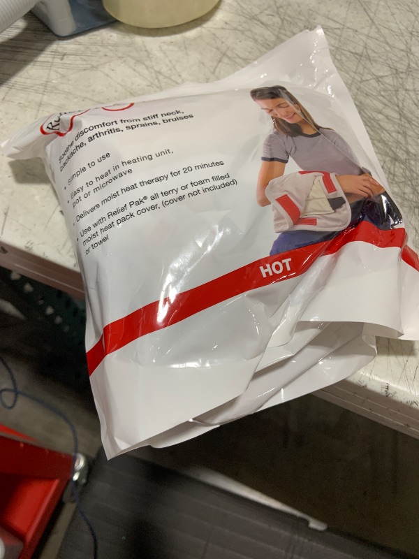 Photo 1 of Relief Pak-11-1311 Moist Heat Pack to ease Aches and Pains from arthritis, back pain, muscle strains, stiff neck, sprains, stiff joints, bruises, general soreness and spasms. Neck Contour - 7" x 24" - white