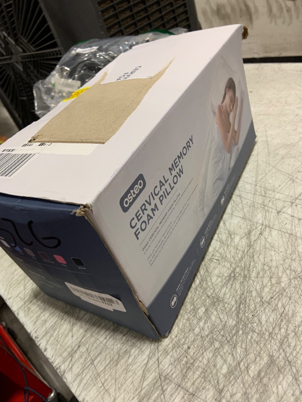 Photo 1 of Osteo Cervical Pillow for Neck Pain Relief, Hollow Design Odorless Memory Foam Pillows with Cooling Case, Adjustable Orthopedic Bed Pillow for Sleeping, Support for Side Back Sleepers