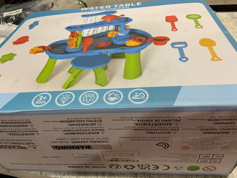 Photo 1 of NIPLOOOW Water Table for Toddlers 3-5, 3-Tier Kids Sand Water Table, Sand and WaterActivity Sensory Tables Summer Outdoor Toys Beach Toys for Outside Backyard for Kids Toddlers Age 3 4 5 6 7 8