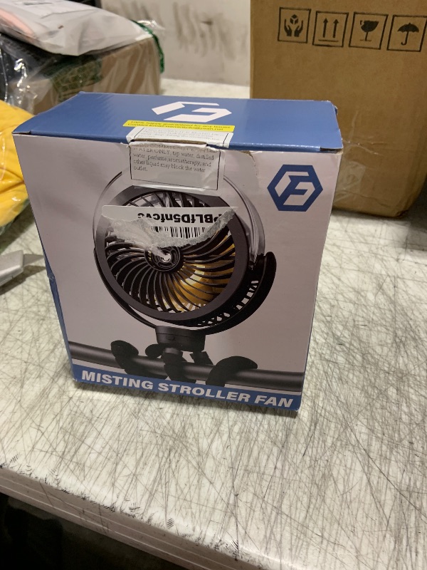 Photo 1 of Misting Stroller Fan, 6000mAh Battery Operated Portable Fan with Light & 360° Pivoting, Personal Fans with Flexible Tripod for Baby, Office, Travel,Treadmill,Outdoors