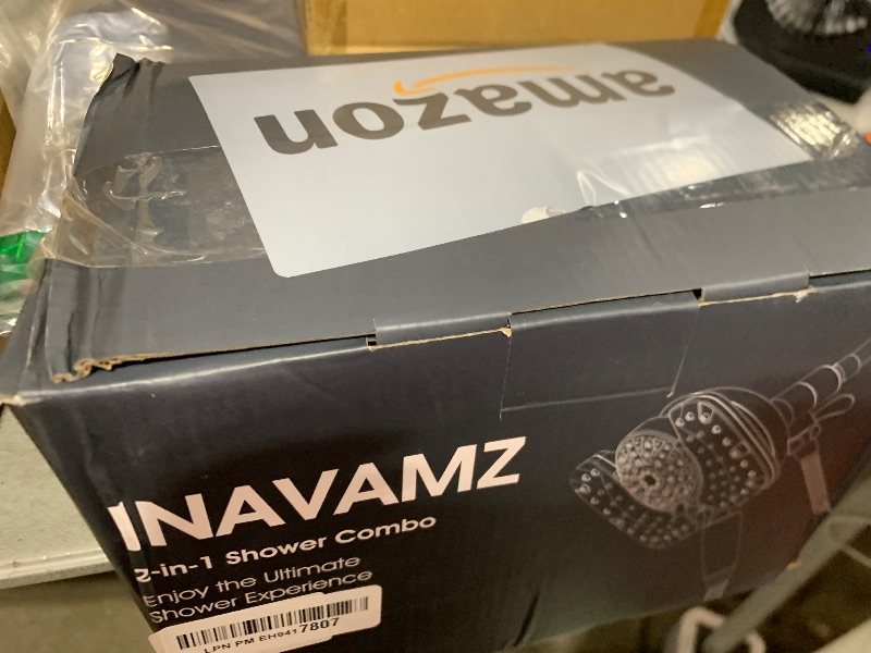Photo 1 of INAVAMZ Nickel 2.5GPM Shower Head with Handheld High Pressure: 10” Rainfall Shower Head & HandHeld Shower Head, 10 Spray Settings Detachable Shower Head with ON/OFF Switch and 15-Stage Filter