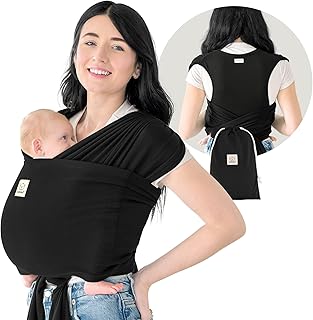 Photo 1 of KeaBabies Baby Wrap Carrier Ring Sling - Easy to Wear, Adjustable D-Lite Baby Carrier Newborn to Toddler, Infant Carrying Shirt, Hands Free Bonding, Breathable Fabric Wearing Wrap (Trendy Black)
