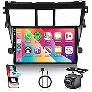 Photo 1 of 2G+32G Car Radio Stereo for Toyota Yaris VIOS 2007-2013, Rimoody Android Wireless Carplay and Android Auto GPS WiFi 9 Inch Touch Screen Bluetooth FM EQ SWC Backup Camera
