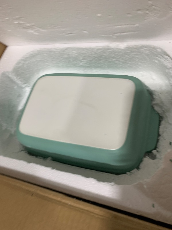 Photo 1 of Sweejar Baking Pans Set, Ceramic 9x13 Baking Dish with Handle, Rectangular Casserole Dishes for Oven, Bakeware Sets of 3, Durable Lasagna Pan Deep for Kitchen, Banquet, Wedding Gift(Green)