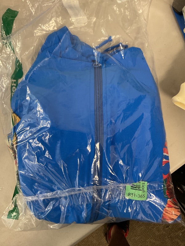 Photo 1 of Three Piece Long Sleeve Built in Bra Swimsuits Set Rash Guard Shirt for Women Sun Protection with Bottom Royal Blue Flowers M