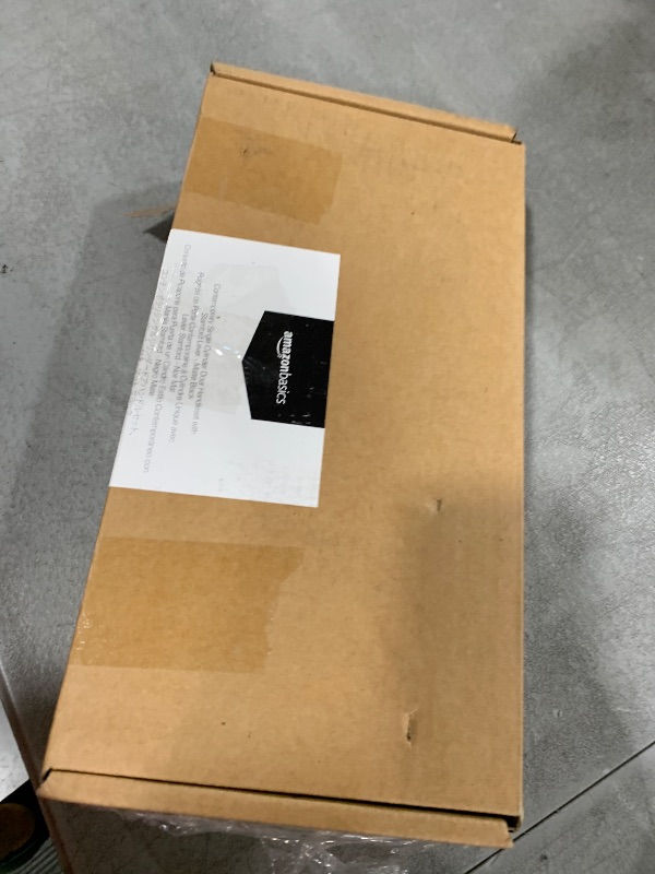 Photo 1 of Amazon Basics Front Door Lock Set, Handleset with Stamford Lever, Level Door Handle, Exterior, Single Cylinder Packs, Matte Black, 1-Pack